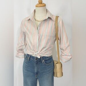 Vtg Dee Cee ladies shirt size 9/10 button up top blouse